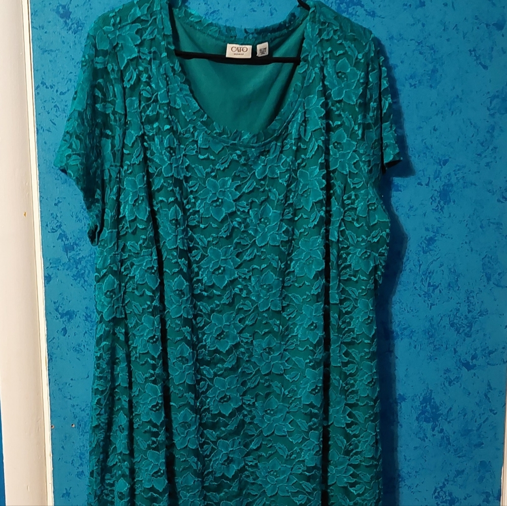 Cato green / blue lace shirt like new